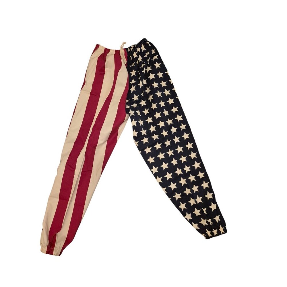 American Flagwear USA Vintage 100% Cotton Canvas Jogger  Style Pants Unisex sz M